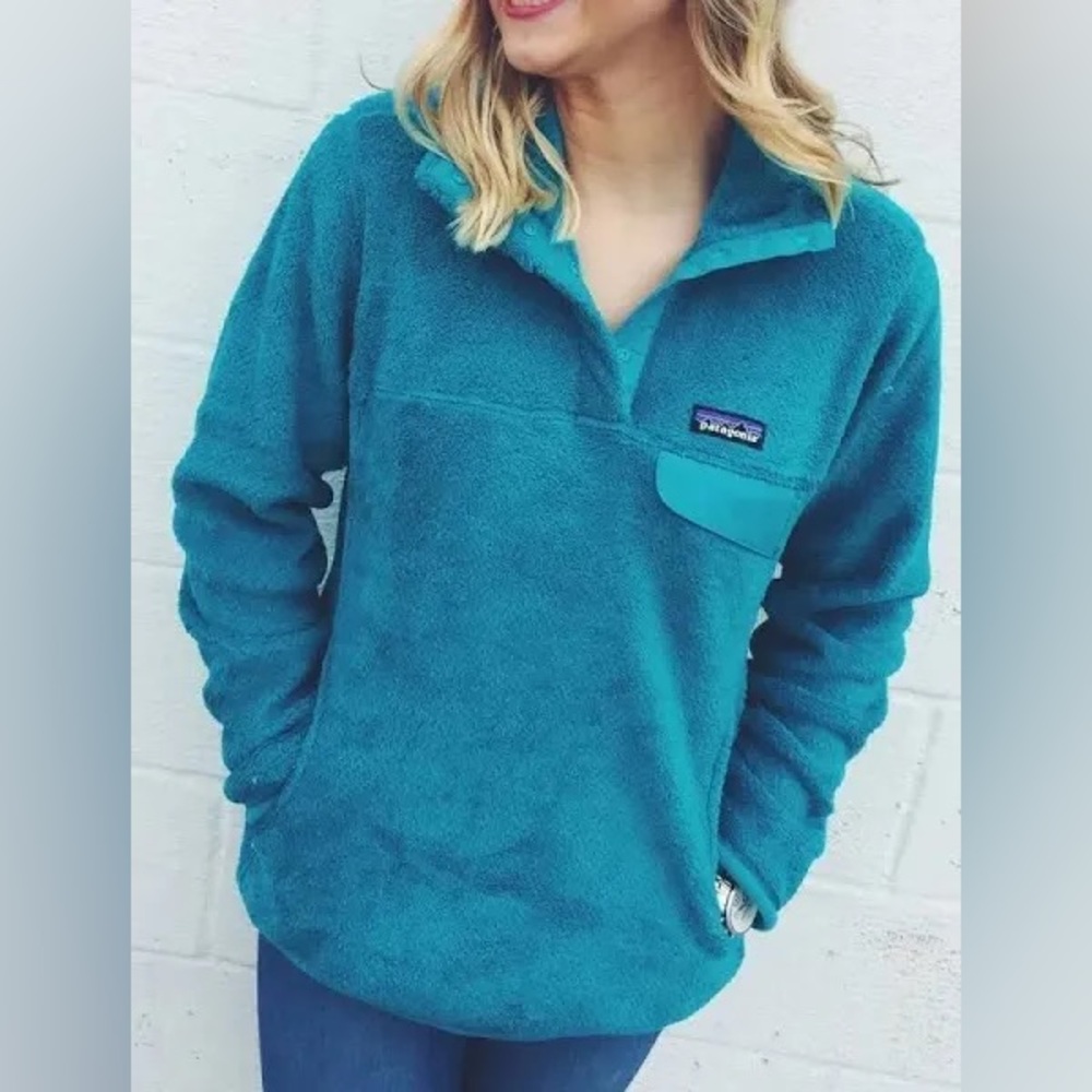 Patagonia Re-Tool Snap T Pullover Fleece Women’s Small Teal